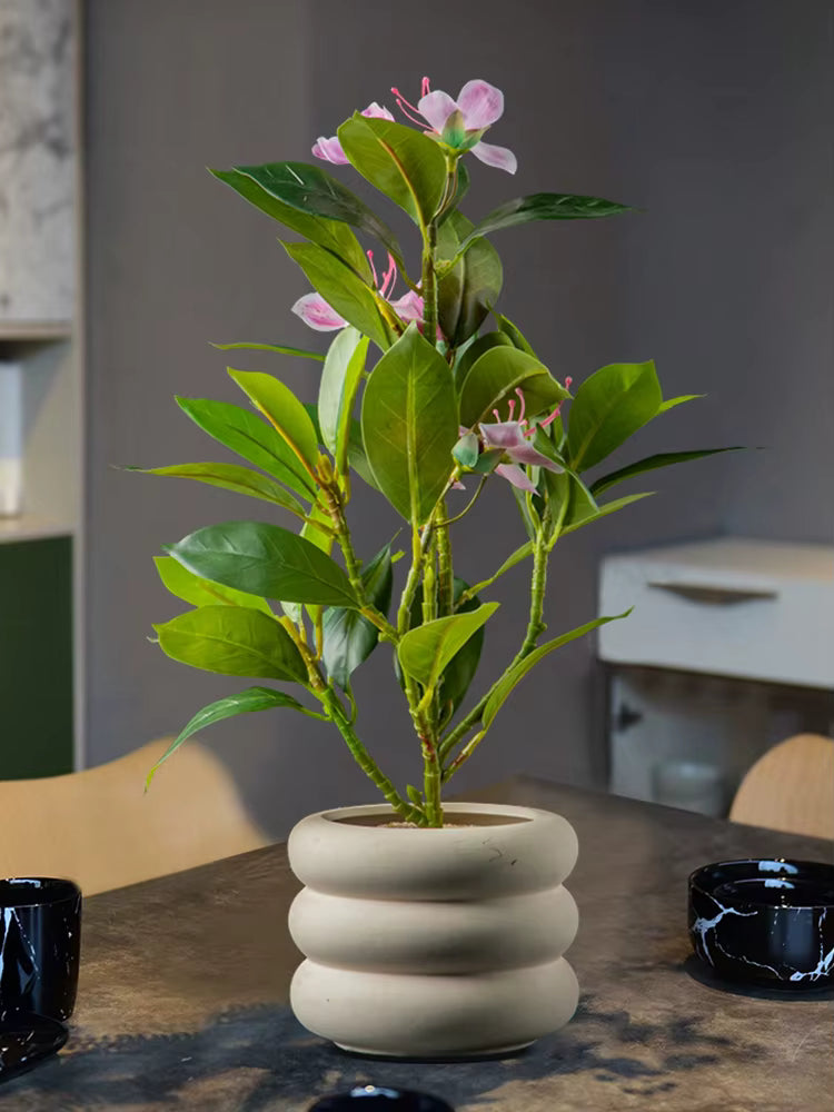 Planta sintética con flores Ficus Magnolia